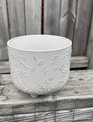 Large White Floral Container