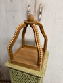 Wooden Beaded Open Lantern