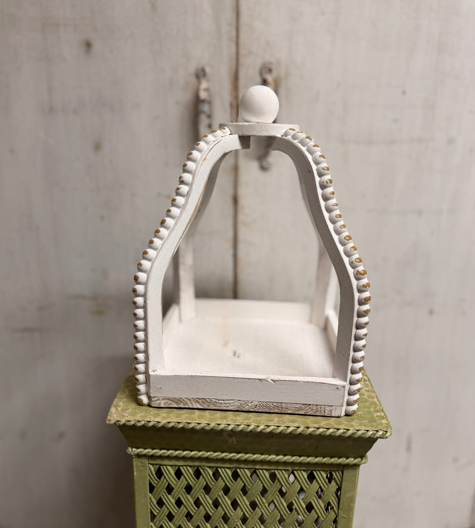 Wooden Beaded Open Lantern