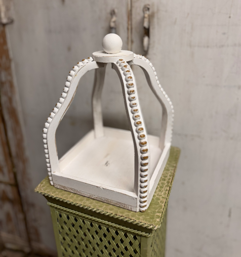 Wooden Beaded Open Lantern