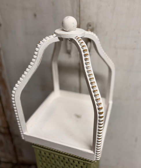 Wooden Beaded Open Lantern