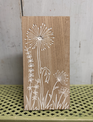 Wooden Engraved Dandilion Art