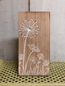 Wooden Engraved Dandilion Art