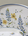 Metal Wildflower Oval Tray
