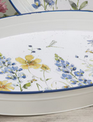 Metal Wildflower Oval Tray