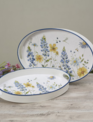 Metal Wildflower Oval Tray