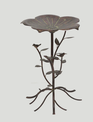 22.5" Copper Finish Metal Flower Bird Bath