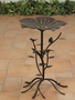 22.5" Copper Finish Metal Flower Bird Bath