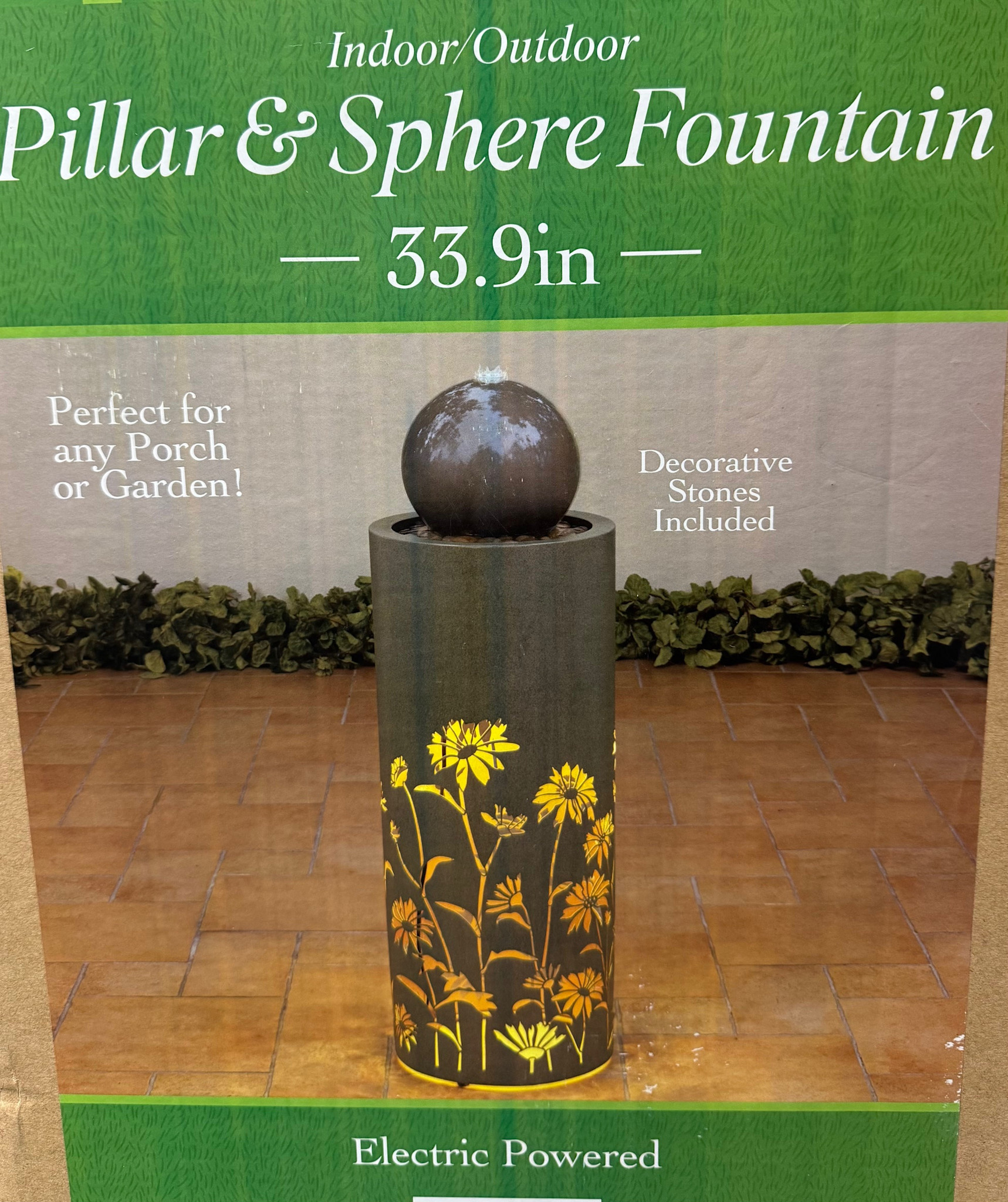 LED Die Cut Metal Wildflower Fountain