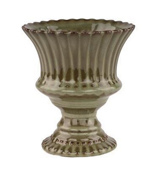 Green Stoneware Compote