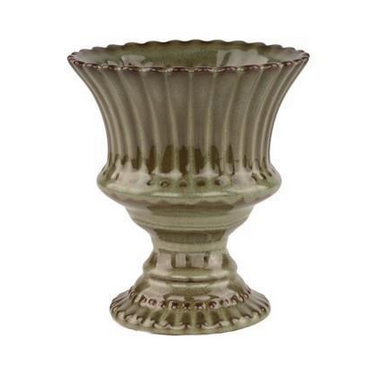 Green Stoneware Compote