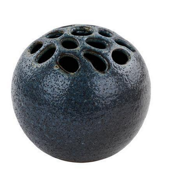 Large Pottery Floral Frog Vase (2-Colors)