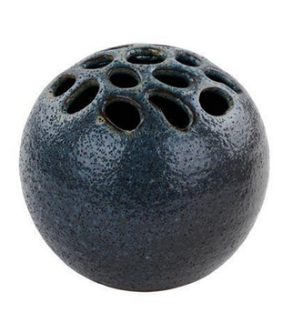 Large Pottery Floral Frog Vase (2-Colors)