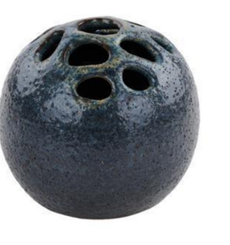 Small Pottery Floral Frog Vase (2-Colors)