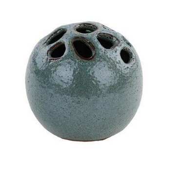 Small Pottery Floral Frog Vase