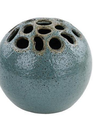 Large Pottery Floral Frog Vase