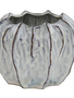 Ivory Ribbed Terra Cotta Container (2-Sizes)