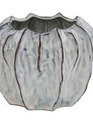 Ivory Ribbed Terra Cotta Container