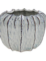 Ivory Ribbed Terra Cotta Container