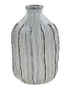 Ivory Ribbed Terra Cotta Vase