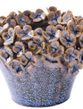 Stoneware Hydrangea Petal Container (2-Sizes 2-Colors)-