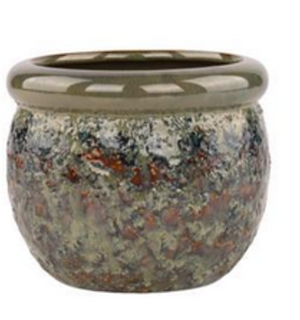 Green Textured Terracotta Container (2-Sizes)