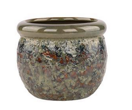 Green Textured Terracotta Container (2-Sizes)