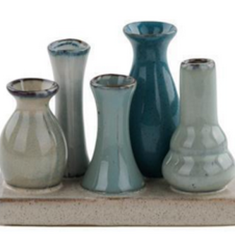 Multi Color Vases on Base