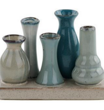 Multi Color Vases on Base