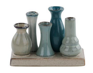 Multi Color Vases on Base