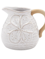 Ceramic White Flower Pitcher (2-Sizes)