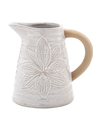 Ceramic White Flower Pitcher (2-Sizes)