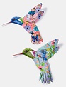 Metal Floral Hummingbird (2-Styles)