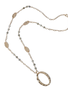 Gold Oval Labradorite Pendant Necklace