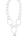 Delicate Loop Necklace With Pear Pendant
