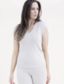 Original USA Neutral V-Neck Drop Shoulder Comfort Top By: Original USA
