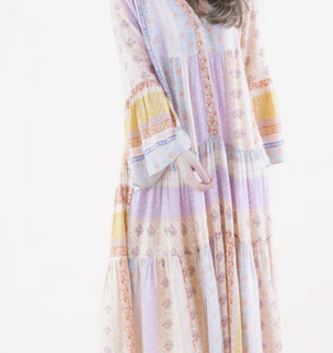 Original USA Floral Striped Tiered Shirt Dress By: Original USA