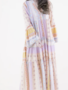 Original USA Floral Striped Tiered Shirt Dress By: Original USA