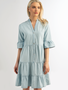 Simply Noelle Tiered Ruffle Denim Dress By: Simply Noelle