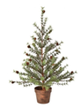 36" Potted Skip Pine Tree w/ Cones