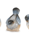 Set of 3 Speckled Blue Birds