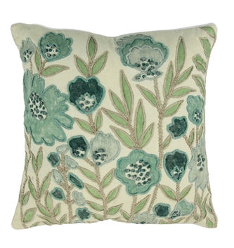 Shades of Blue Foliage Pillow (2-Styles)
