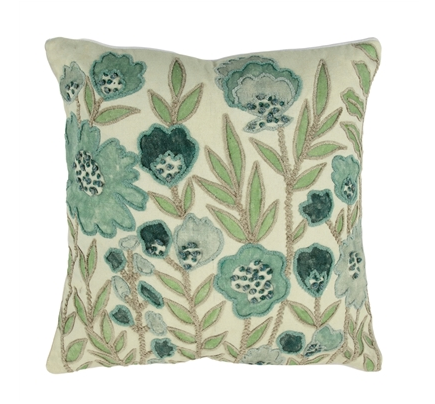 Shades of Blue Foliage Pillow