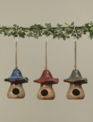 Ceramic Glazed Mushroom Birdhouse