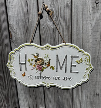 Metal Embossed Bird Sign