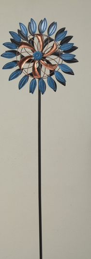 Small Blue & Bronze Kinetic Wind Spinner (2-Styles)