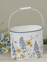 Oval Metal Wildflower Pail (2-Sizes) Oval Metal Wildflower Pail (2-Sizes)