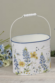 Oval Metal Wildflower Pail (2-Sizes)