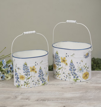 Oval Metal Wildflower Pail (2-Sizes)