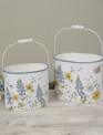 Oval Metal Wildflower Pail (2-Sizes) Oval Metal Wildflower Pail (2-Sizes)